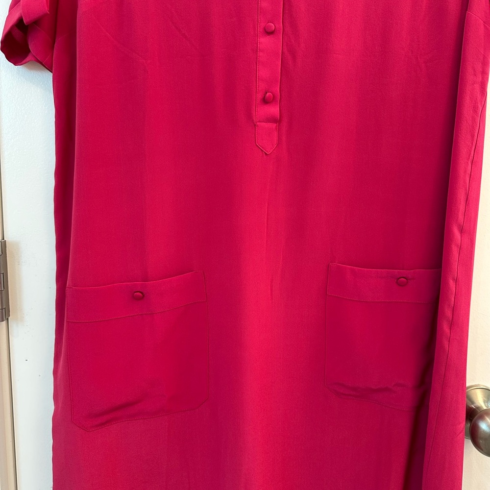 Sezane Pink Boxy Tunic Dress with Mandarin Collar - Picture 5 of 6